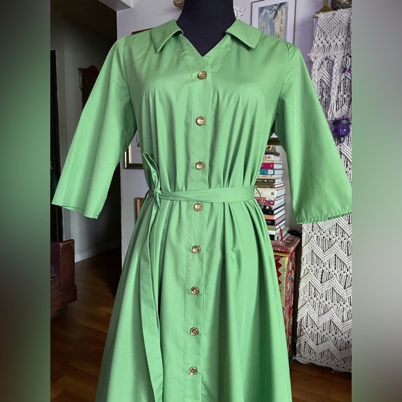 Vintage inspire Green dress - Picture 5 of 13